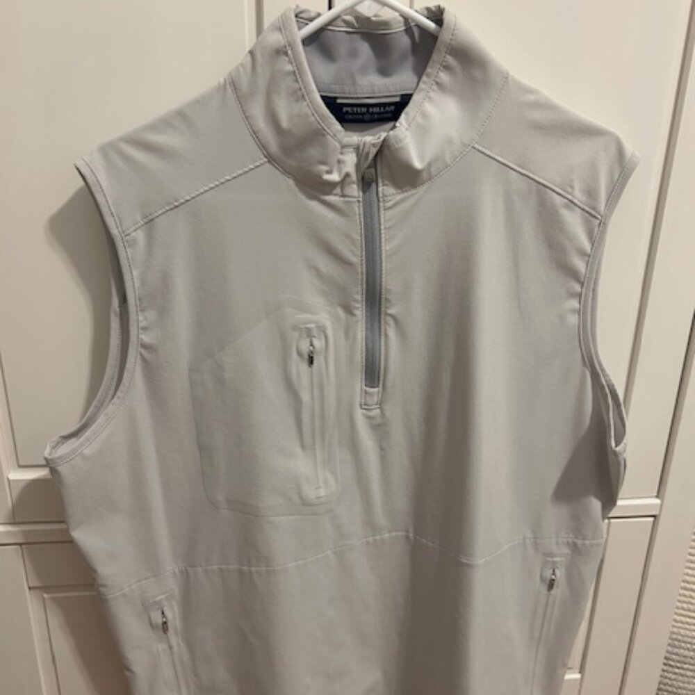 Men's Peter Millar Crown Crafted Flex Adapt Half-Zip Pullover Vest - Size Large